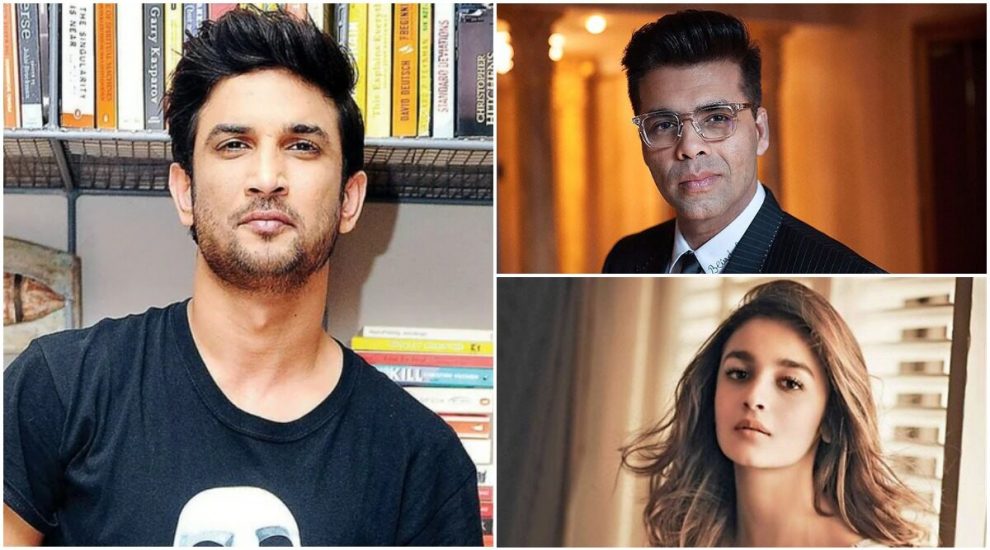 Sushant Singh Rajput Karan Johar and Alia Bhatt